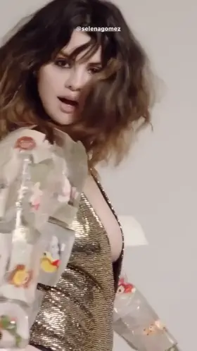 Selena Gomez being naughty.