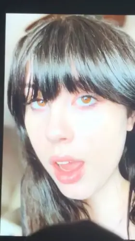 Cute girl takes massive load