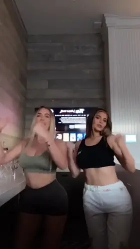 Kylie dancing with Stassie