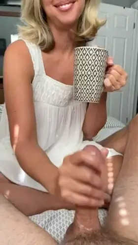 How I drink my coffee☕Don't you wish it was you?😈💦