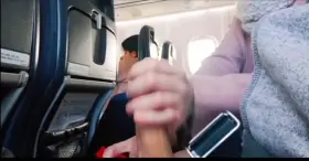 Handjob on a plane next to people. Why not 😅
