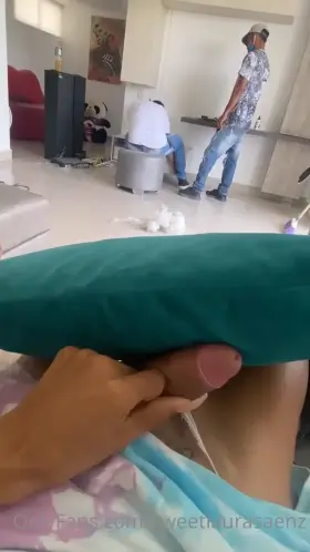 Cumming in the office