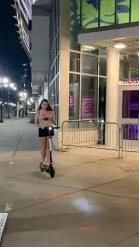 Make sure to look twice at a girl riding a scooter😜 [GIF]