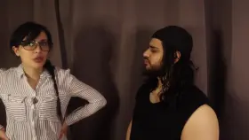 Sadistic Secretary Spitting on slave's face [OC] [DOMME]