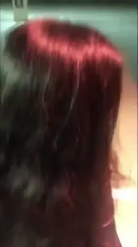 Sucking his fat cock out in public