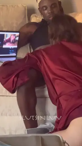 climbed onto his bbc after a halloween party