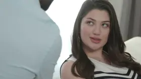 Busty babe Alyx has passionate sex with her boss