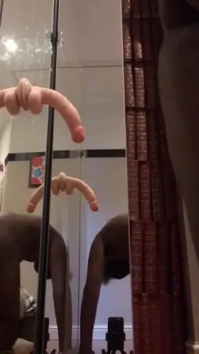 Practicing for a real daddy to abuse my throat.