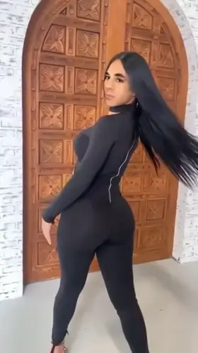 perfect ass - black tight pants same girl from post below