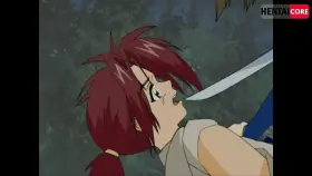 Illiterate spy seduces female samurai in doggystyle