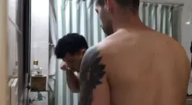 I couldn't help but feel her big butt 🍑 I love sex in the morning 🤤🌄