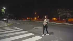 This Beautiful Redhead Shows Her Tits and Ass On a Nice Night