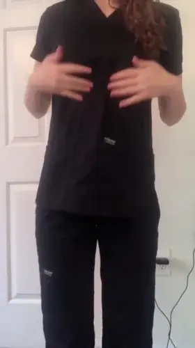 Would you fuck this med student from behind if I pulled down my scrubs?