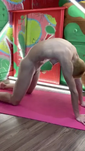 Some Cat cow stretches for the evening 😗