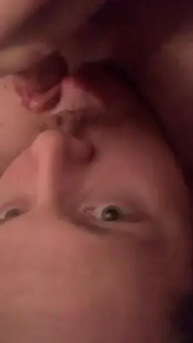 Massaging my tip with my mouth