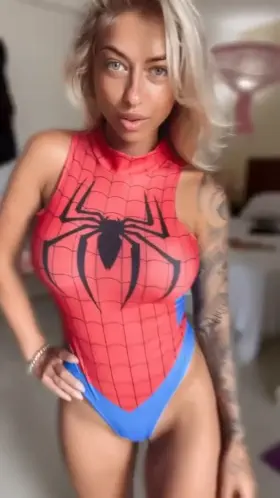 Cosplay Naked spidie x