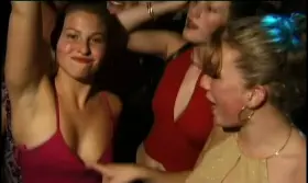 Embarrassed hottie flashing her boobies!