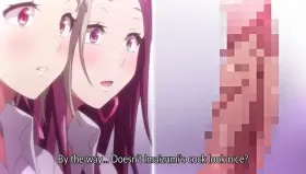 Two cute Hentai princesses admire your big cock...