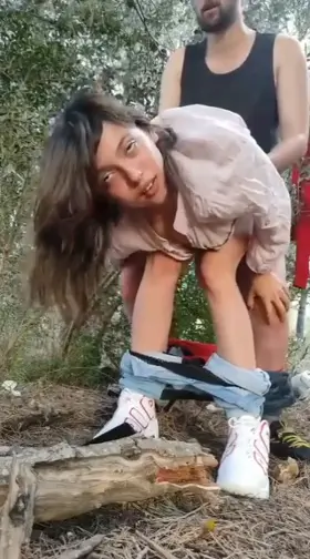 creampie in the forest 🌲