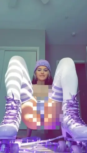 How does it feel knowing your so close to seeing her perfect tits and her playing with her pussy but your blocked by pixels.