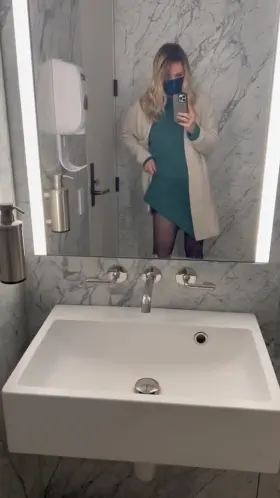 Being naughty in the art museum restroom