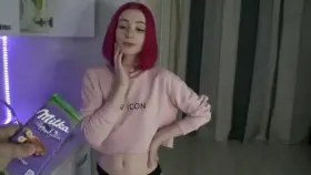 fucked a friend with red hair and cum on her face