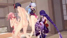 Kujou Sara Yae Miko Raiden Ei and Ayaka Futa ( bruhchenko69 )[Genshin Impact]