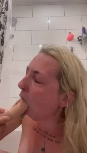 wish i was drooling all over someone’s balls but for now this dildo will have to do 🙄