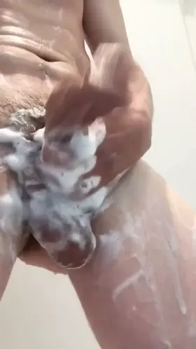 Swinging my monster white cock