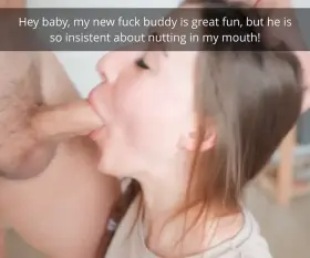 She's learning how to be a good cum slut