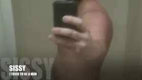 Horny closet sissy captioned to show how desperate I've become.