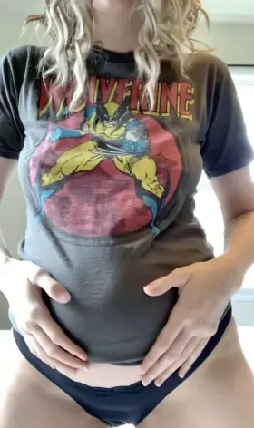 My growing belly and a titty drop👅