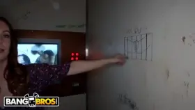 Hot Redhead Dani Jensen Sucks Random Cocks at the gloryhole