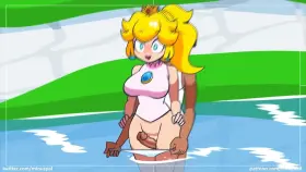 Sexy fun with Peach at Isle Delfino (minus8)