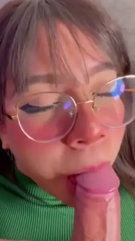 I made him cum on my face like a little slut :)