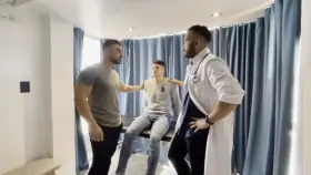 My friend was feeling sick and i took him to the doctor to cure him😈