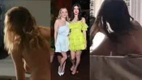 Sydney Sweeney & Alexandra Daddario from behind (The Voyeurs / Baked in Brooklyn)