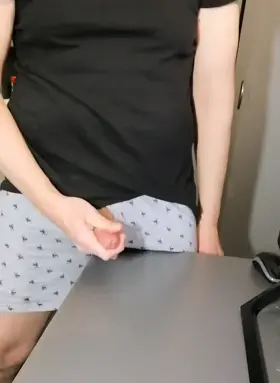 Rubbing one out on my desk