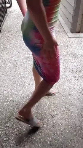 Presenting my perky boobs on my way to a dick appointment