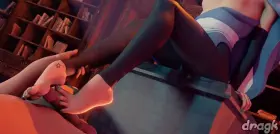 Sypha Belnades giving a footjob (Dragk) [Castlevania]