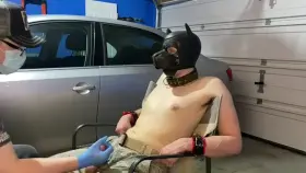 [M] Inspecting my military working pup and giving him a long milking session 💦