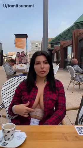 I hope my boobs in public makes you happy