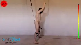 Anal Hook + Chastity + Vibrator Prostate Milking 🥵😈