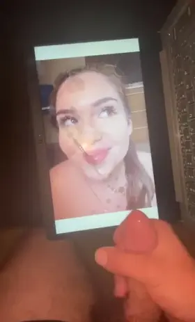 Ruined that pretty face huge cumtribute