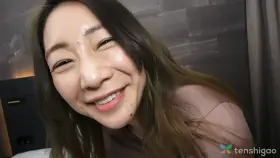 Miho Wakabayashi comes to suck cock and faceimes with her husband as well