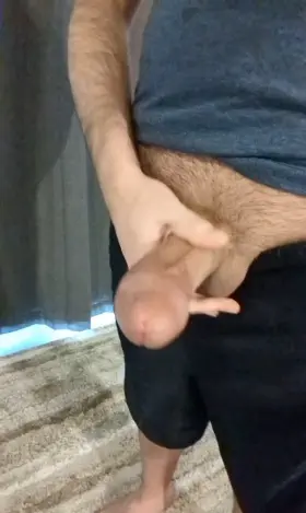 Horny and stroking my monster on Saturday night