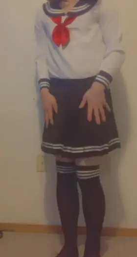 this cute lil schoolgirl has a lil secret for u~