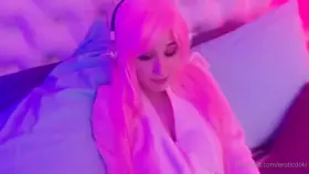 Touching pink boobies