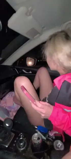 Coating the entire car and herself