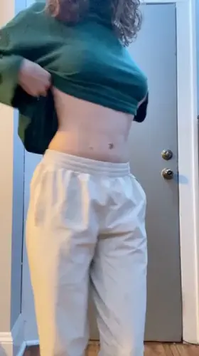 Sweaters are great at hiding the goods 😉